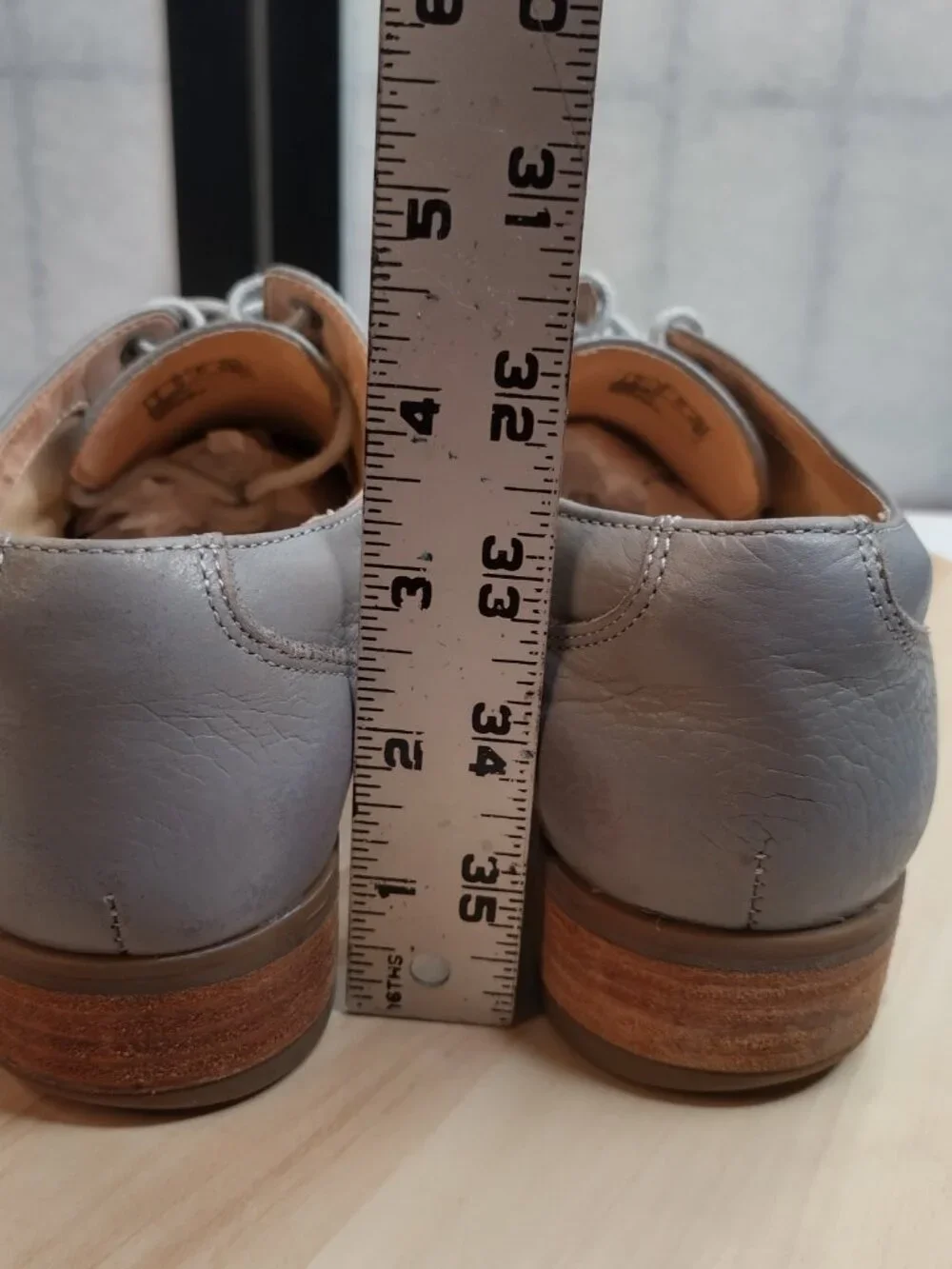 Clarks Netley Bloom Leather Gray Oxfords Women US 6.5M